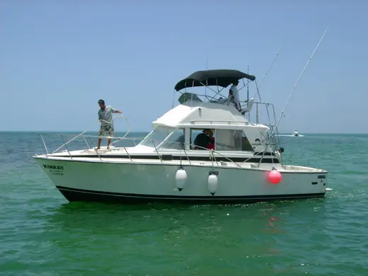Cancun Fishing Trips fleet of private and shared sportfishing boats docked at the Hotel Zone marina